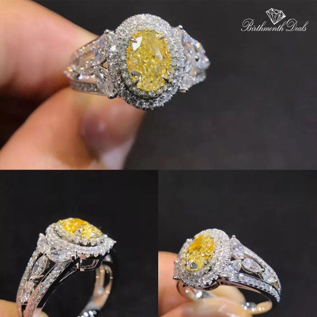 November Citrine Birthstone Ring - Birthmonth Deals