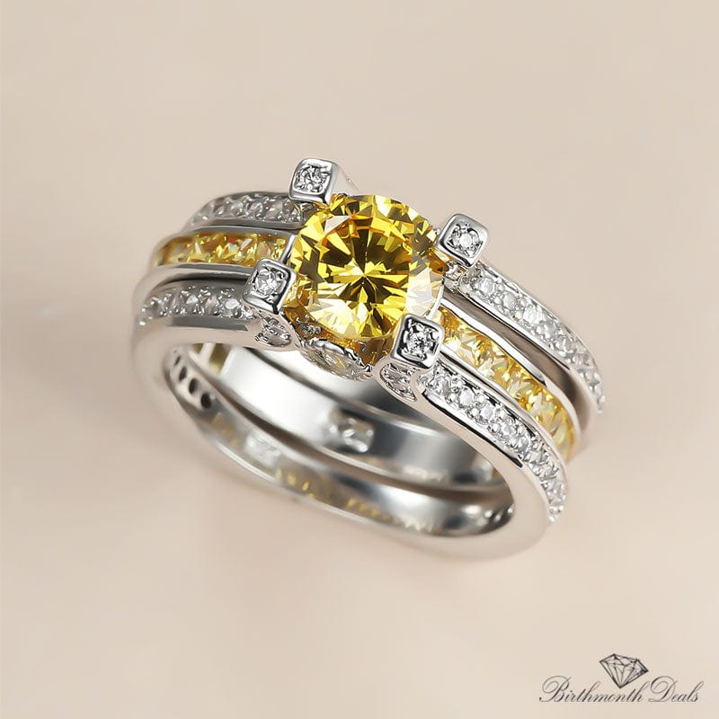 November Citrine Birthstone Ring - Birthmonth Deals