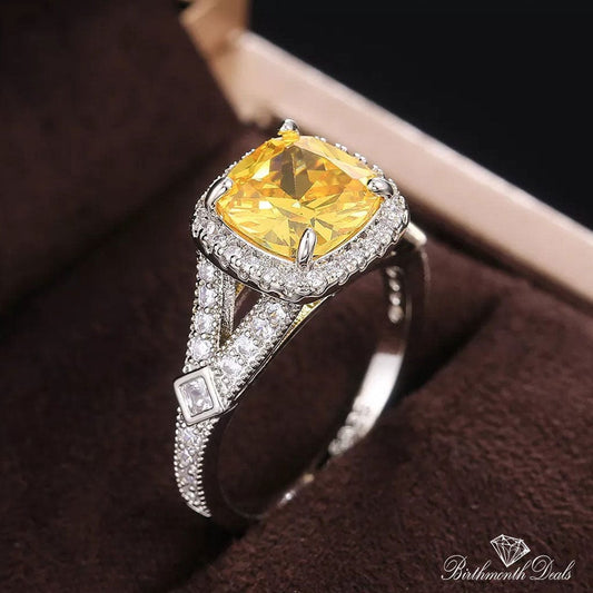 November Citrine Birthstone Ring - Birthmonth Deals