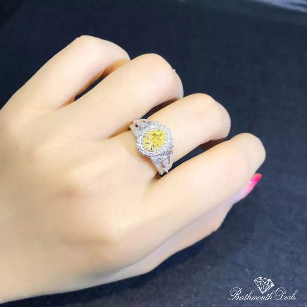 November Citrine Birthstone Ring - Birthmonth Deals