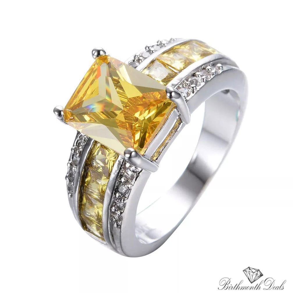 November Citrine Birthstone Ring - Birthmonth Deals