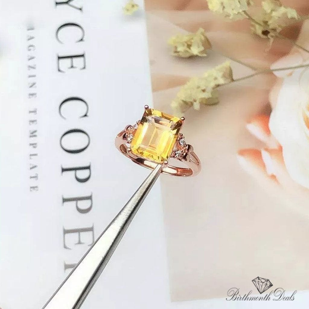 November Citrine Birthstone Ring - Birthmonth Deals