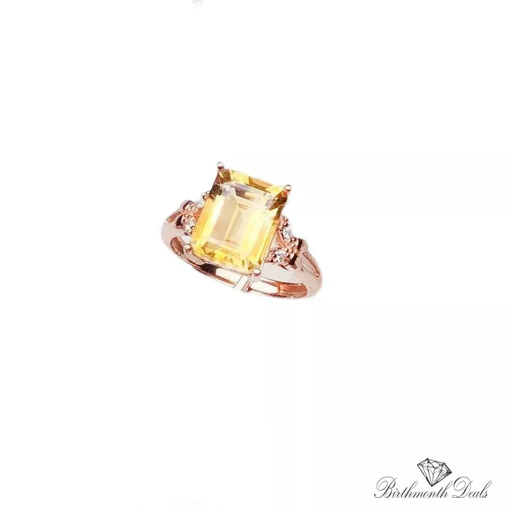 November Citrine Birthstone Ring - Birthmonth Deals