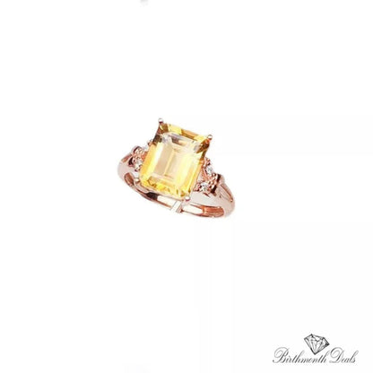 November Citrine Birthstone Ring - Birthmonth Deals