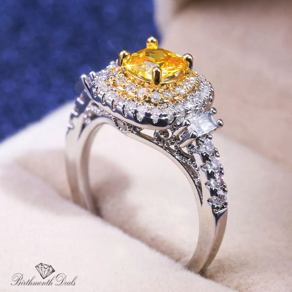 November Citrine Birthstone Ring - Birthmonth Deals