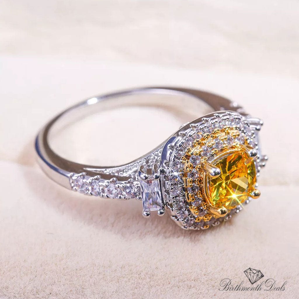 November Citrine Birthstone Ring - Birthmonth Deals