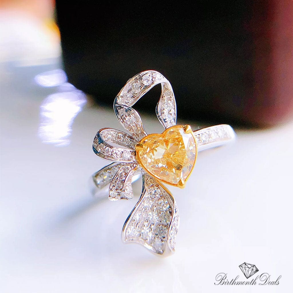 November Citrine Birthstone Ring - Birthmonth Deals