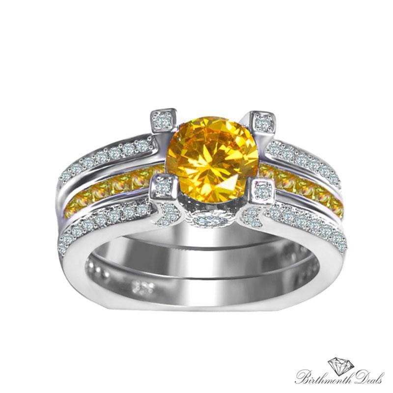 November Citrine Birthstone Ring - Birthmonth Deals