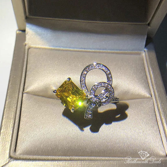 November Citrine Birthstone Ring - Birthmonth Deals