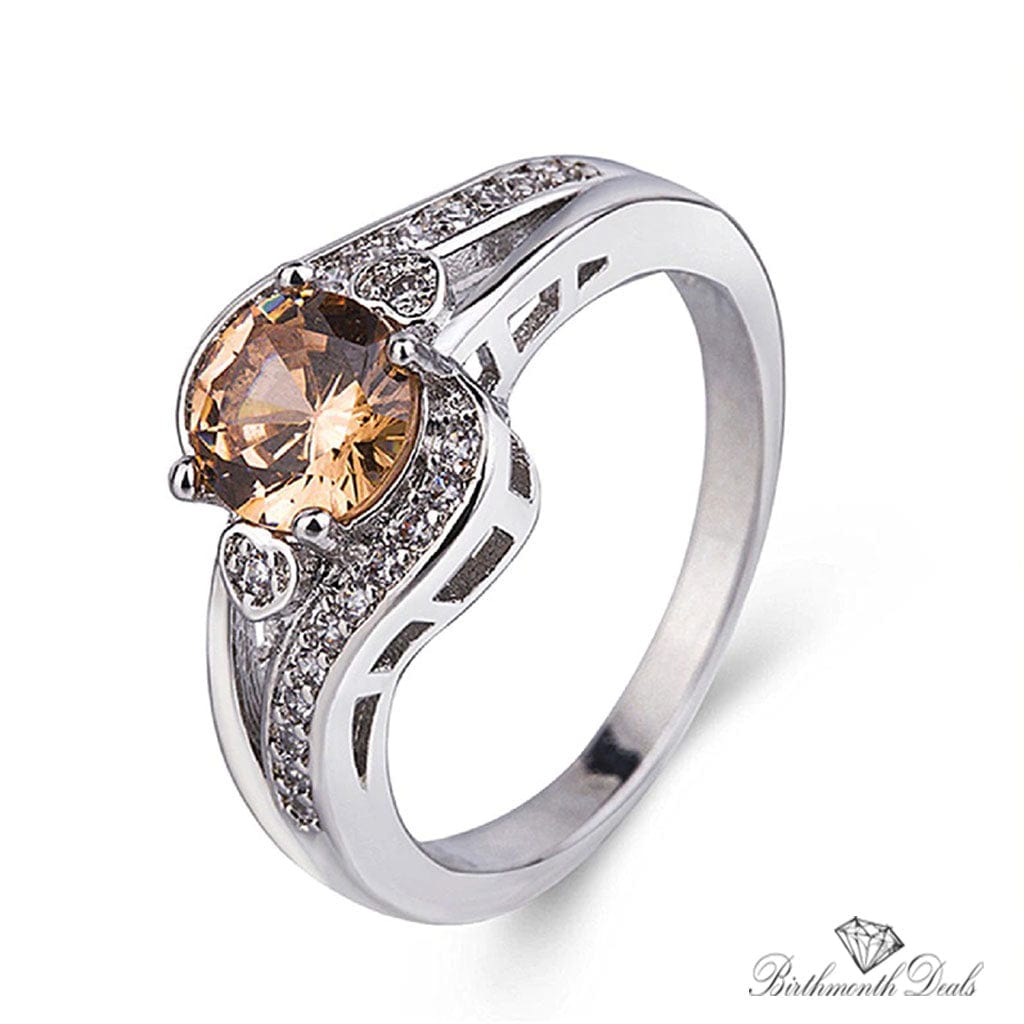 November Citrine Birthstone Ring - Birthmonth Deals