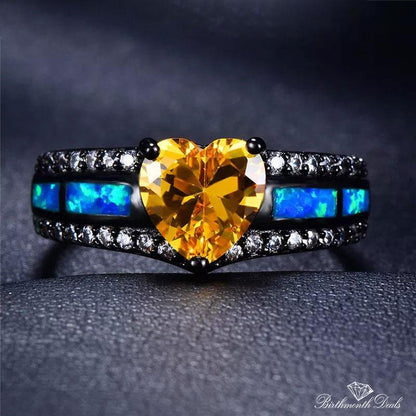 November Citrine Birthstone Ring - Birthmonth Deals