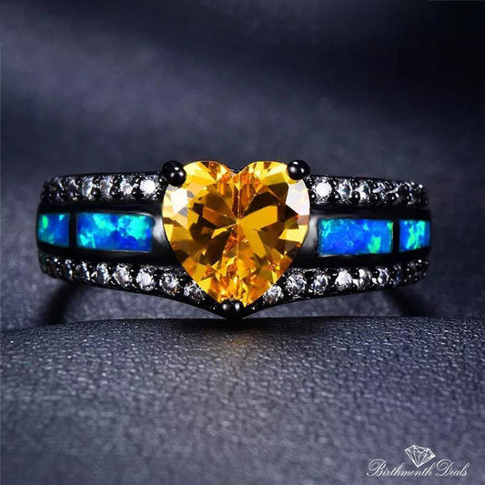 November Citrine Birthstone Ring - Birthmonth Deals