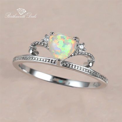 October Opal Birthstone Ring - Birthmonth Deals