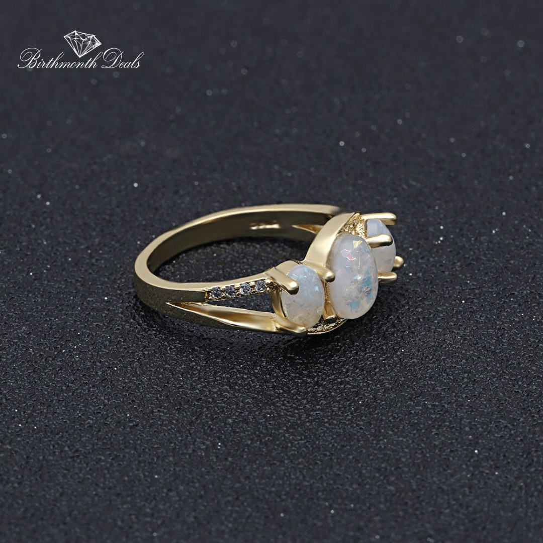 October Opal Birthstone Ring - Birthmonth Deals