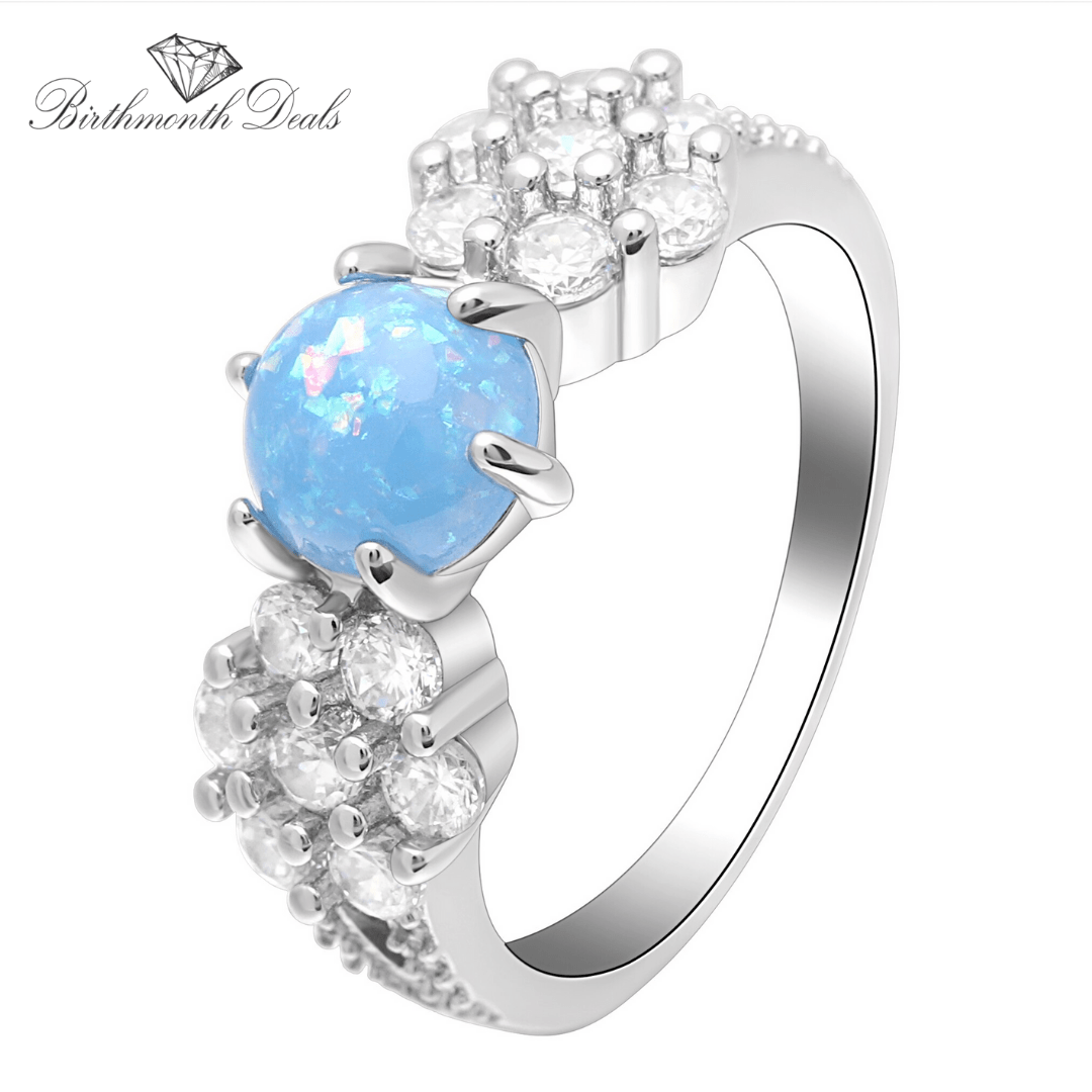 October Opal Birthstone Ring - Birthmonth Deals