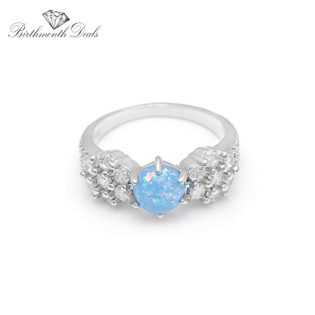 October Opal Birthstone Ring - Birthmonth Deals