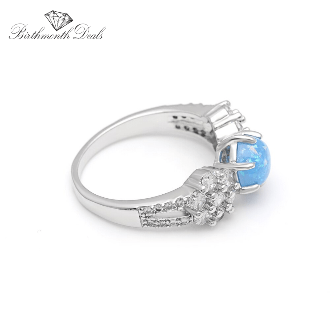 October Opal Birthstone Ring - Birthmonth Deals