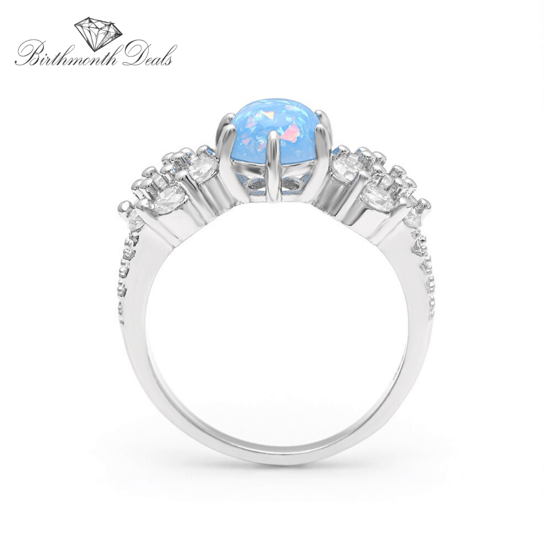 October Opal Birthstone Ring - Birthmonth Deals