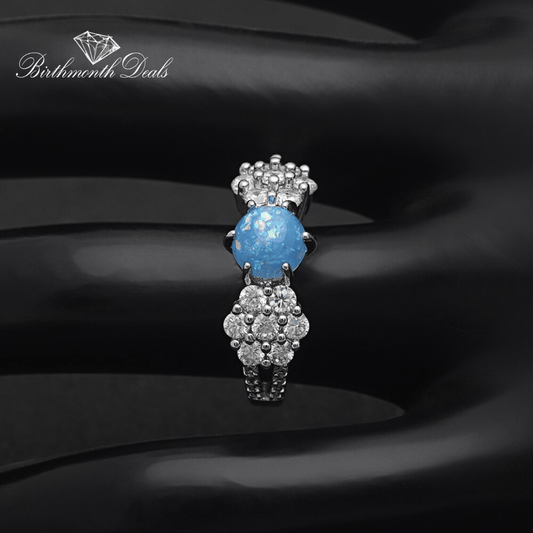 October Opal Birthstone Ring - Birthmonth Deals