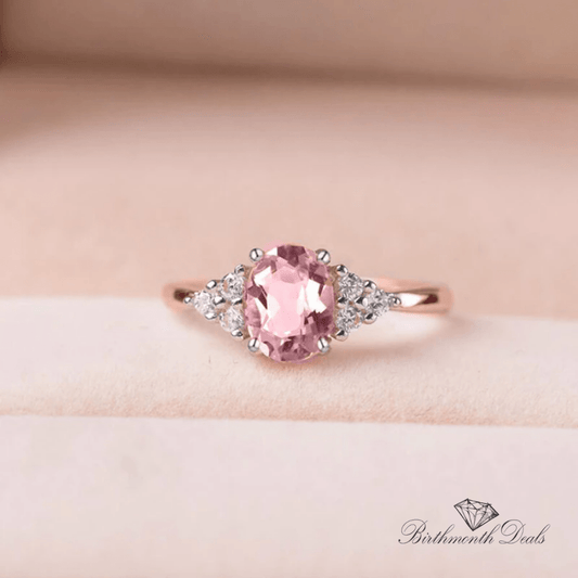 October Pink Tourmaline Birthstone Ring - Birthmonth Deals