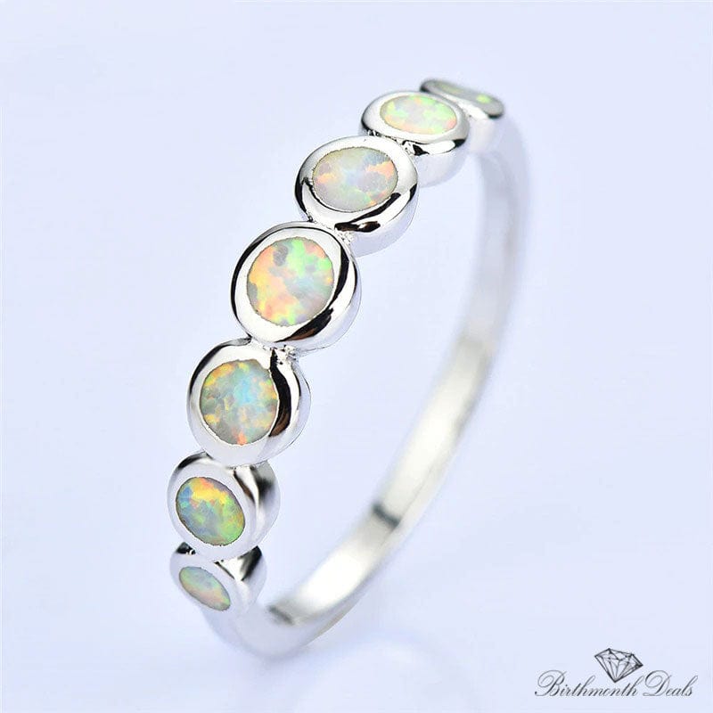 October Opal Birthstone Ring - Birthmonth Deals