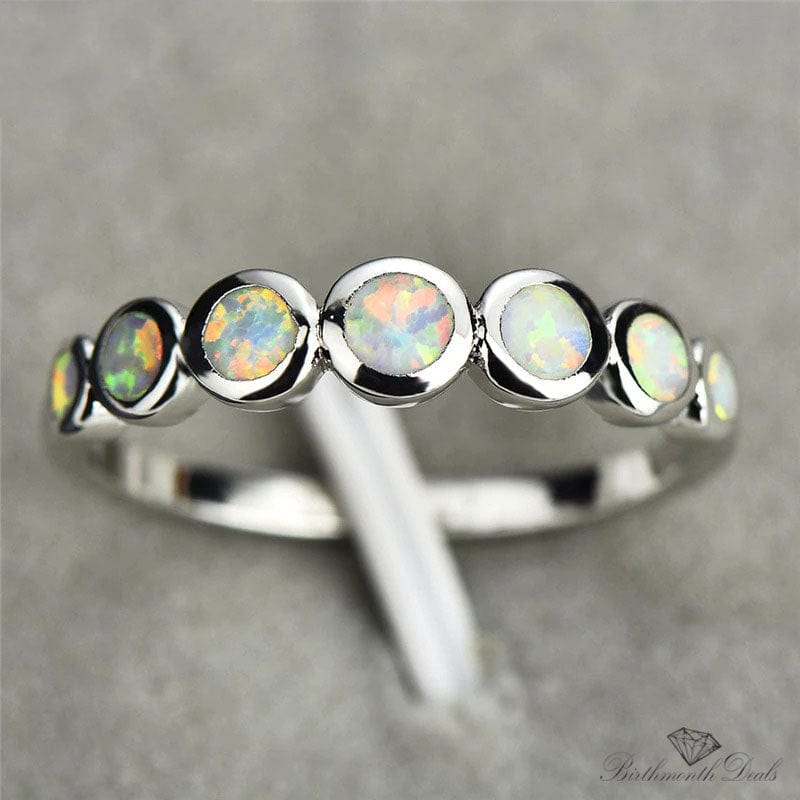 October Opal Birthstone Ring - Birthmonth Deals