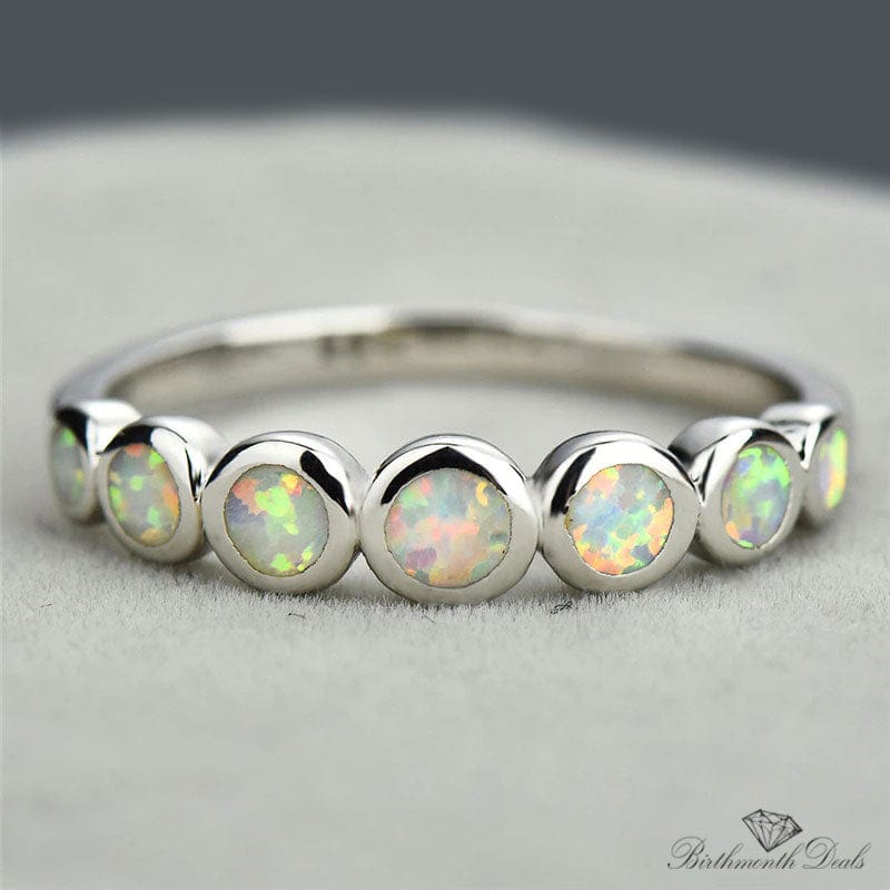 October Opal Birthstone Ring - Birthmonth Deals