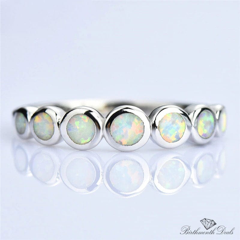 October Opal Birthstone Ring - Birthmonth Deals