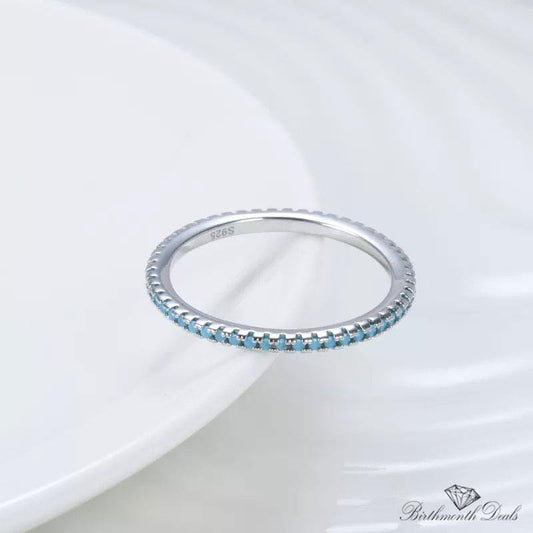 October Blue Opal Birthstone Ring - Birthmonth Deals