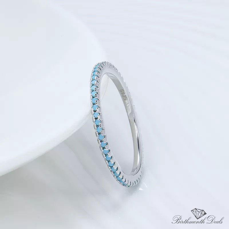 October Blue Opal Birthstone Ring - Birthmonth Deals