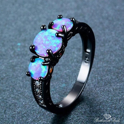 October Opal Birthstone Ring - Birthmonth Deals