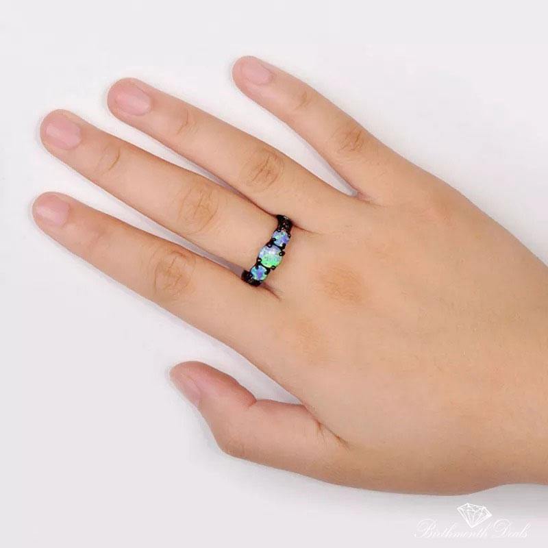 October Opal Birthstone Ring - Birthmonth Deals