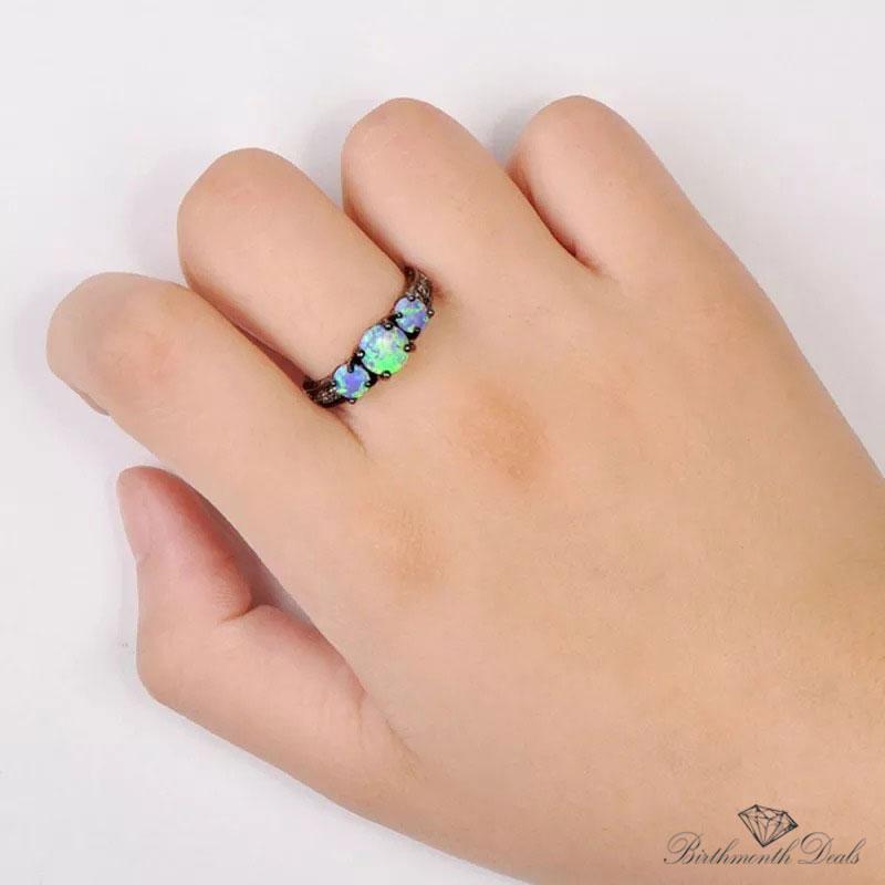 October Opal Birthstone Ring - Birthmonth Deals