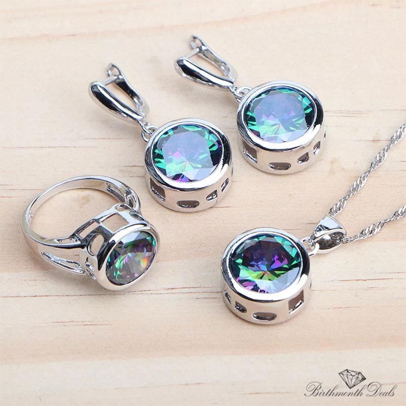 October Opal Birthstone Jewelry Set - Birthmonth Deals