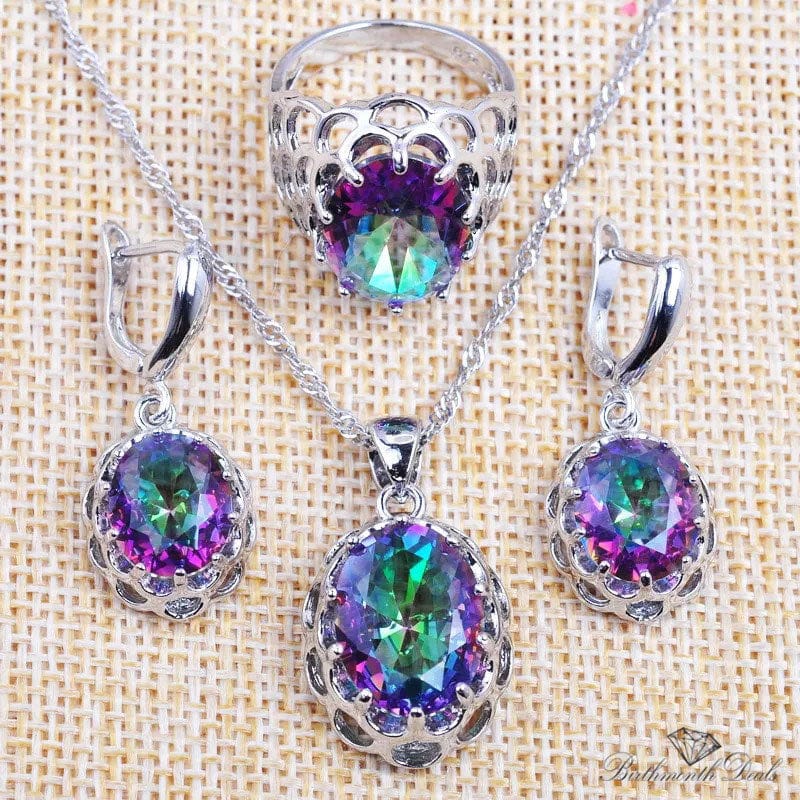 October Opal Birthstone Jewelry Set - Birthmonth Deals