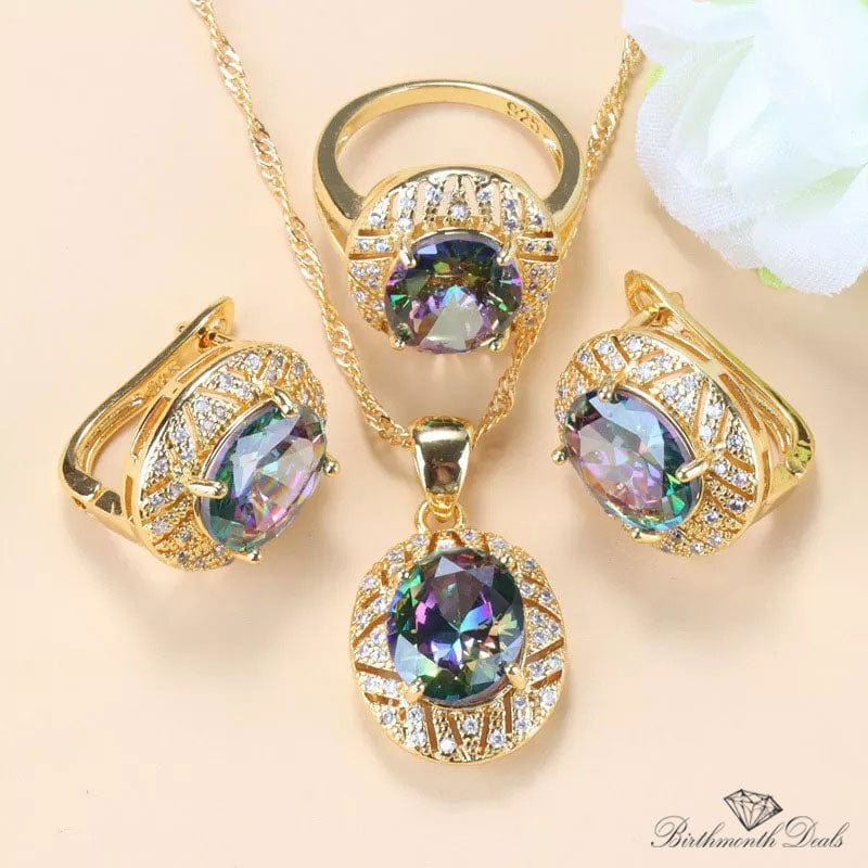 October Opal Birthstone Jewelry Set - Birthmonth Deals