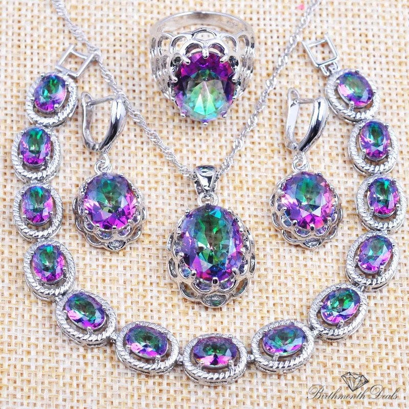 October Opal Birthstone Jewelry Set - Birthmonth Deals