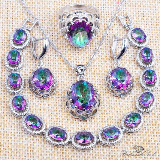 October Opal Birthstone Jewelry Set - Birthmonth Deals