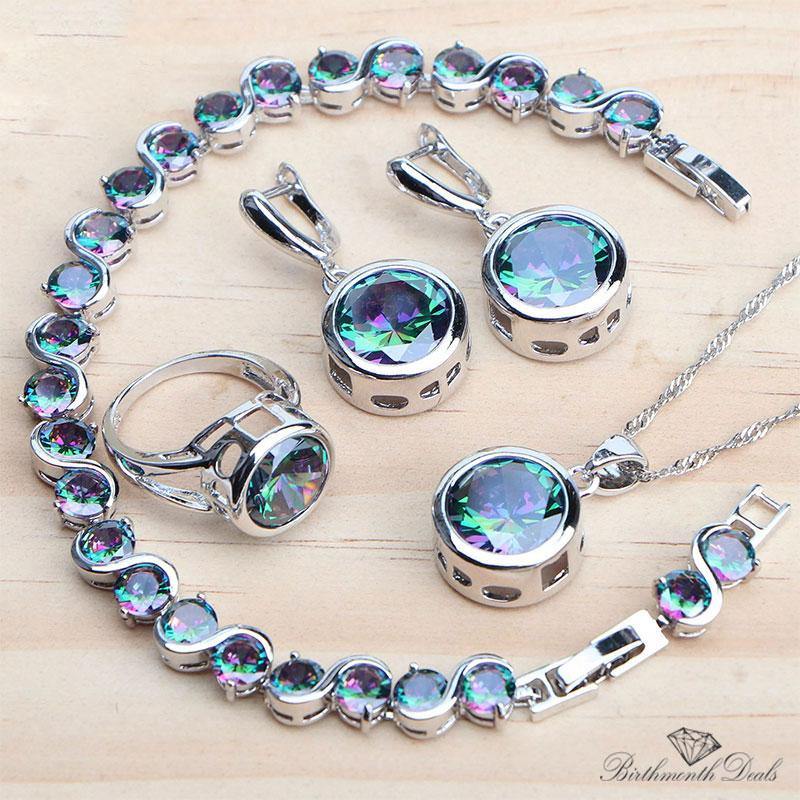 October Opal Birthstone Jewelry Set - Birthmonth Deals