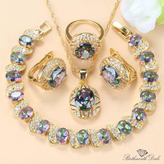 October Opal Birthstone Jewelry Set - Birthmonth Deals