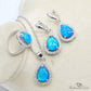 October Blue Opal Birthstone Jewelry Set - Birthmonth Deals