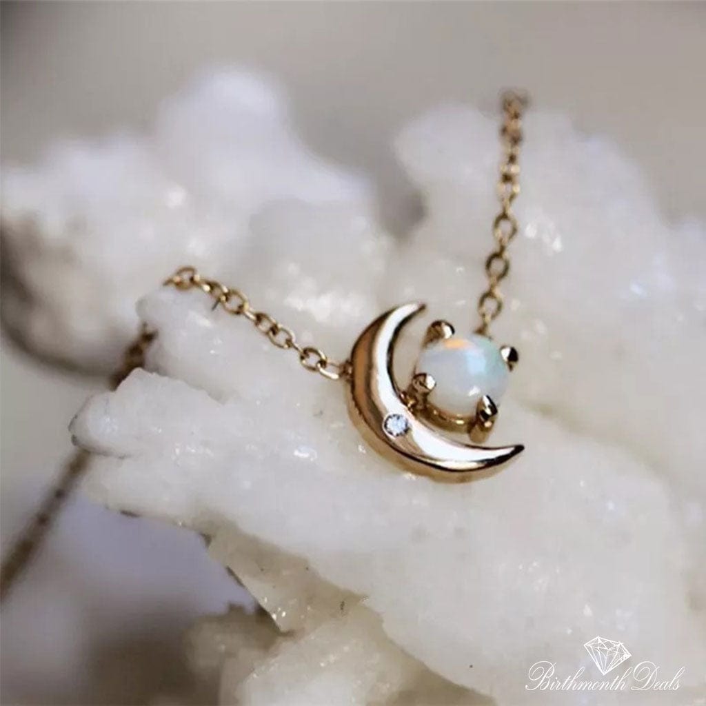 October Opal Birthstone Necklace - Birthmonth Deals