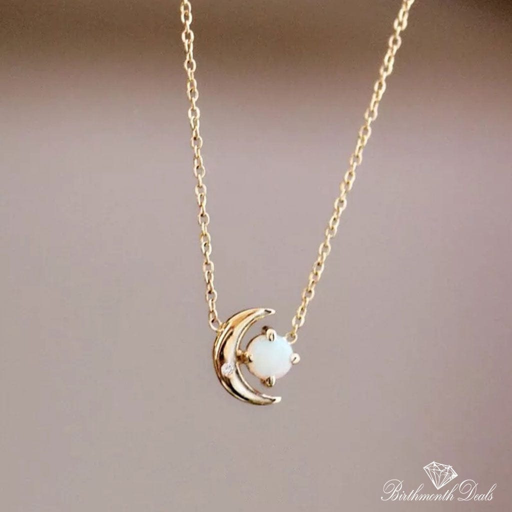 October Opal Birthstone Necklace - Birthmonth Deals