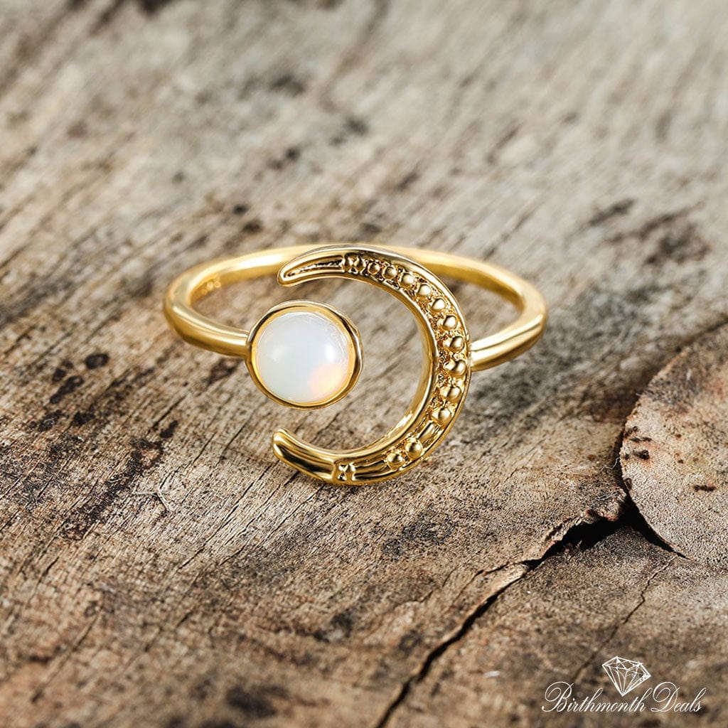 October Opal Birthstone Ring - Birthmonth Deals