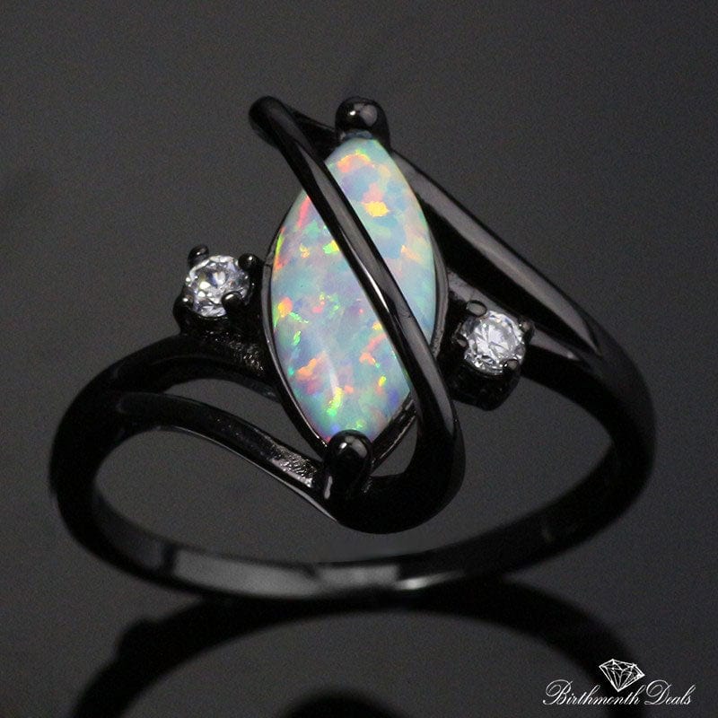 October Opal Birthstone Ring - Birthmonth Deals