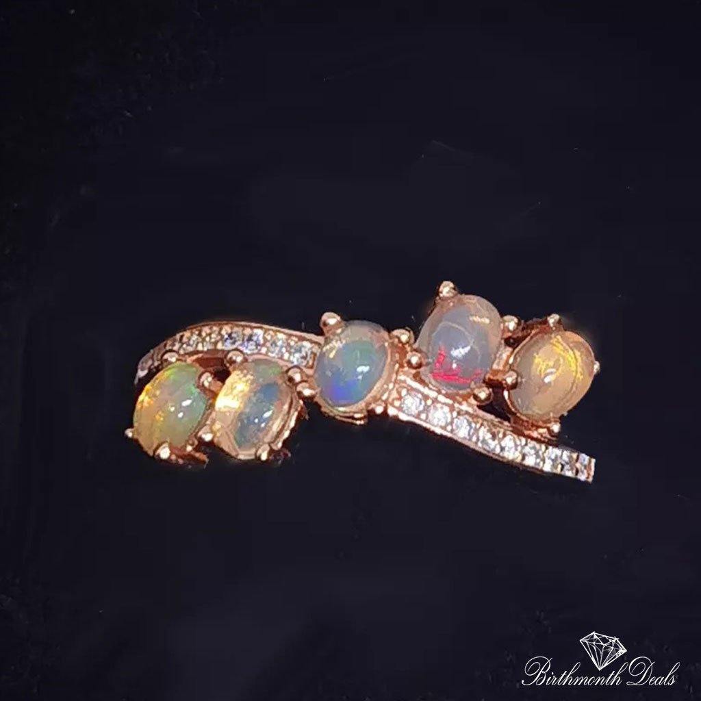 October Opal Birthstone Ring - Birthmonth Deals