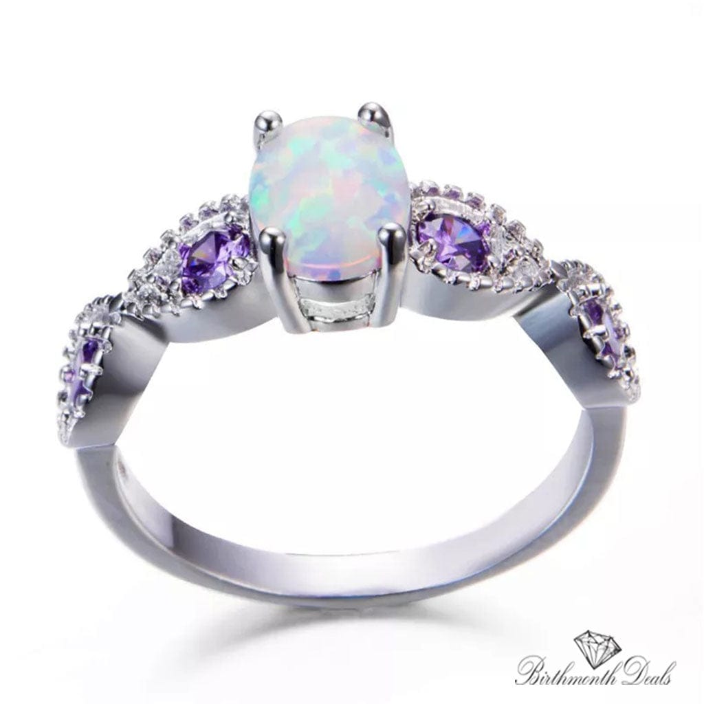 October Opal Birthstone Ring - Birthmonth Deals