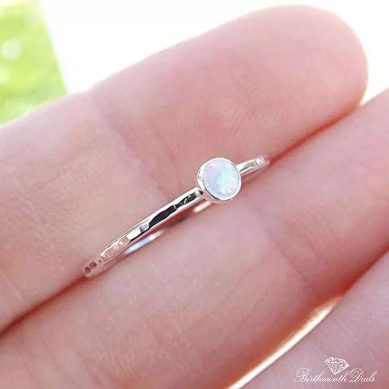 October Opal Birthstone Ring - Birthmonth Deals