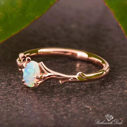 October Opal Birthstone Ring - Birthmonth Deals