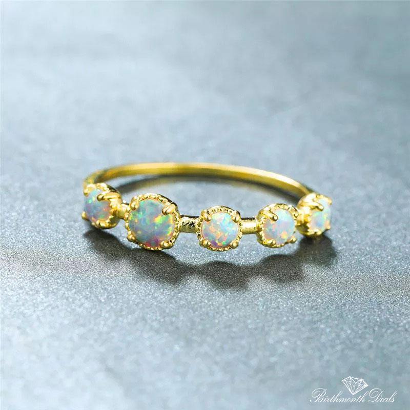 October Opal Birthstone Ring - Birthmonth Deals